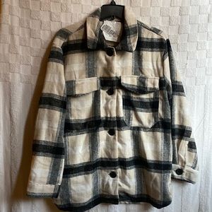 New look thick flannel button down women’s OT SHRPA SHIRT JACKET
